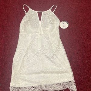 NWT Womens mini white dress